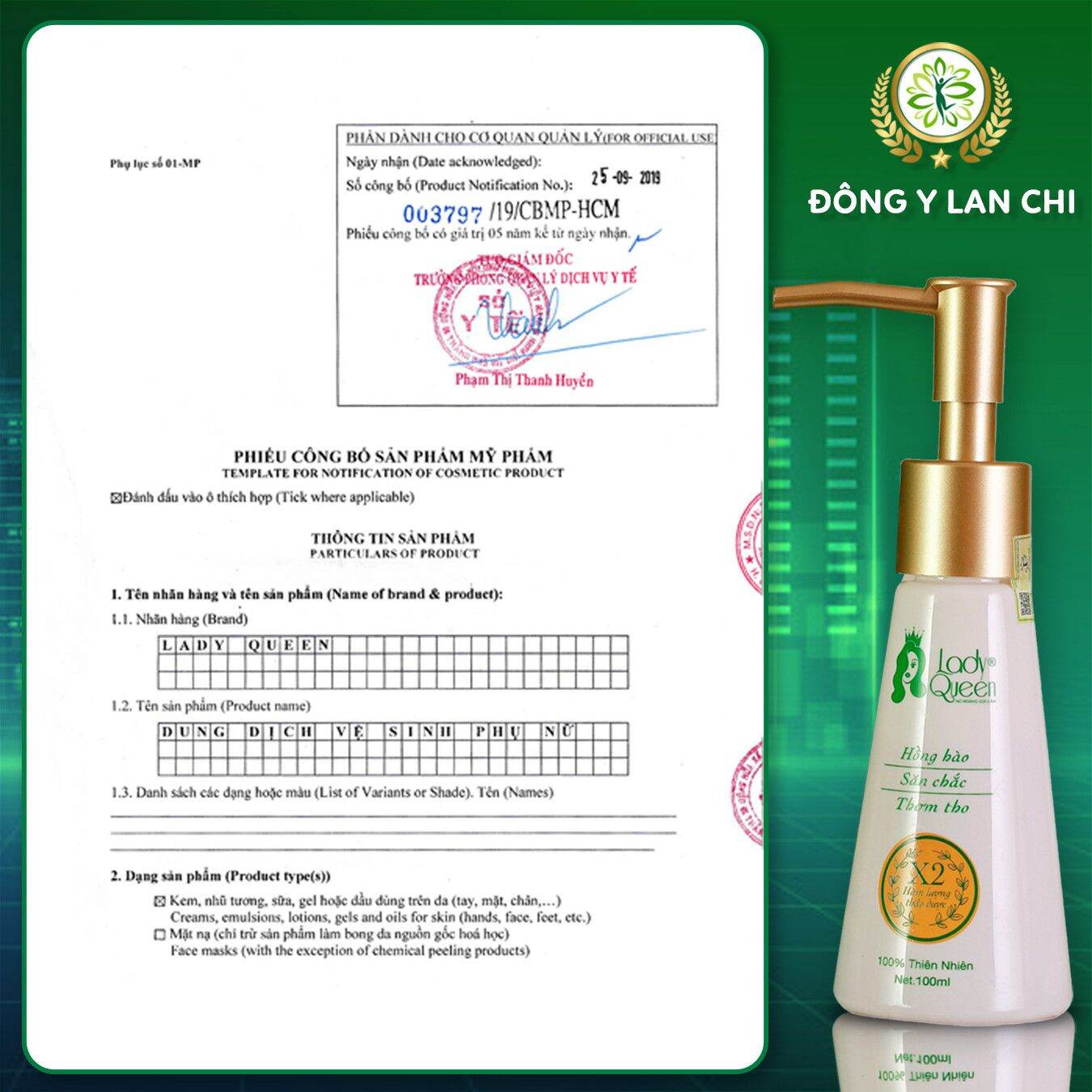DUNG DICH VE SINH PHU NU -  Lady Queen Lan Chi |