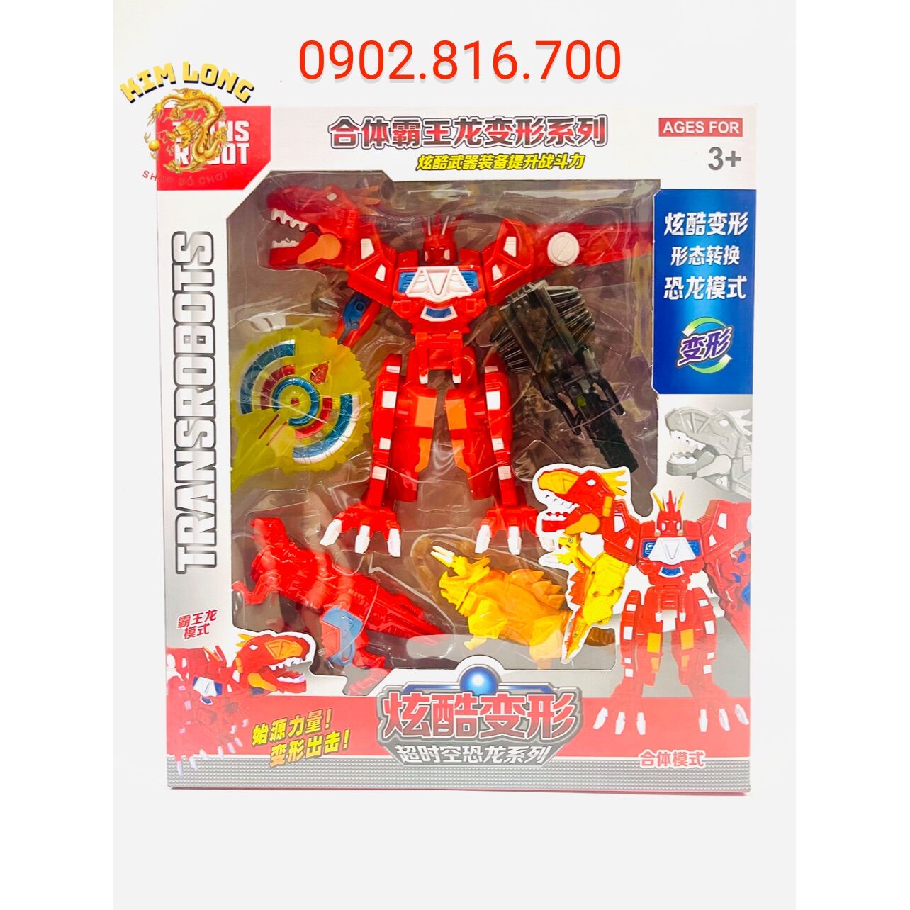Vỉ Robot lắp ráp biến hình siêu nhân điện long Kyoryuger