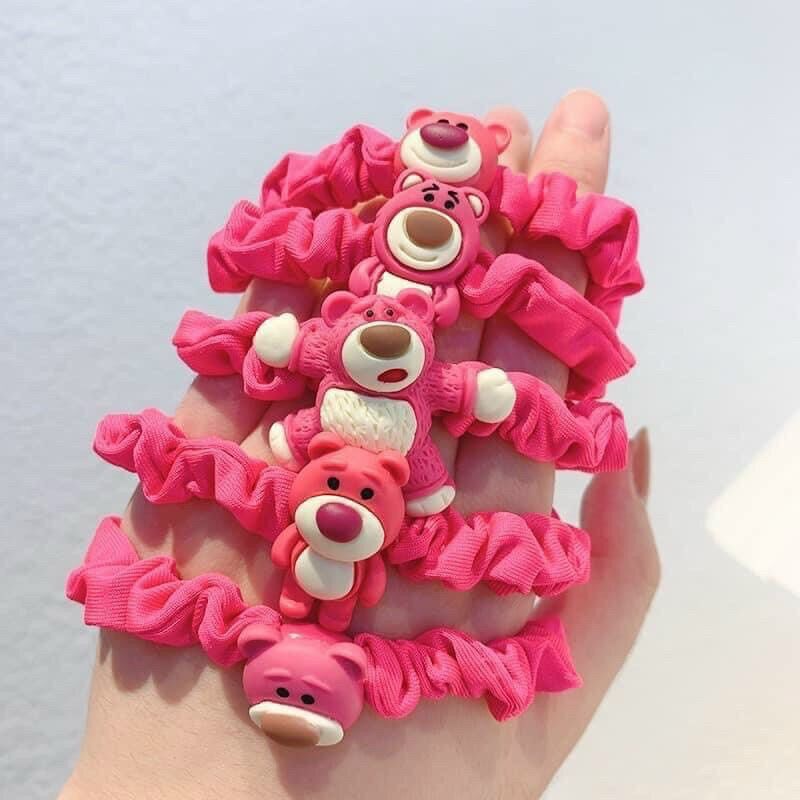 Set 5c cột tóc gấu dâu nhún lotso