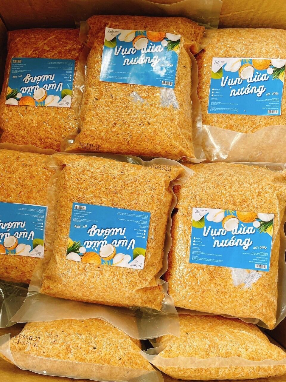 Vụn dừa nướng dạng gạo