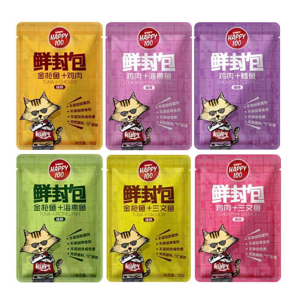Pate Wanpy Happy 100 Gói 70g - Pate Cho Mèo Mọi Lứa Tuổi