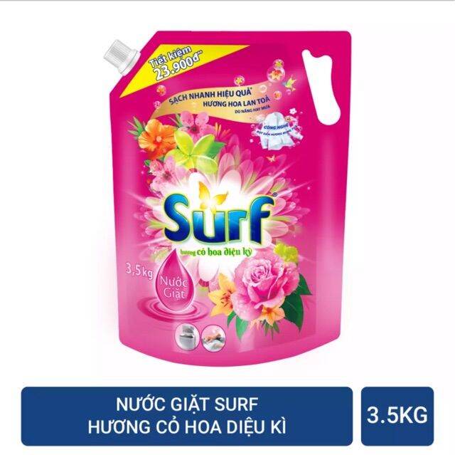NƯỚC GIẶT SURF TÚI CÓ VÒI 3.3KG