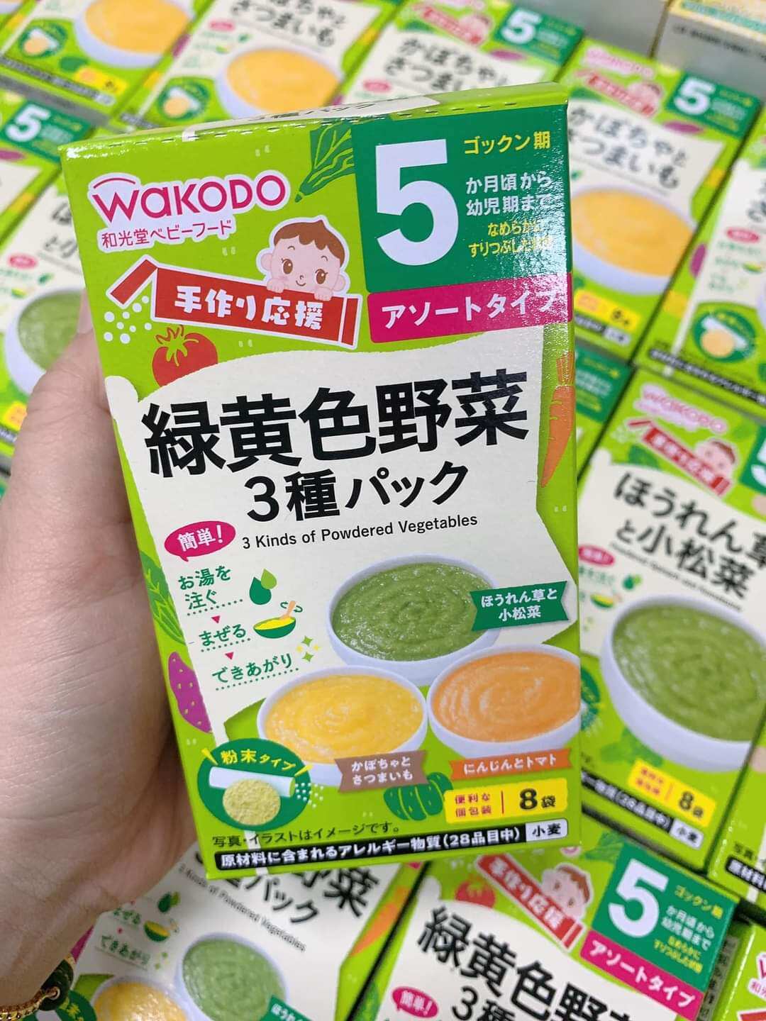 Bột ăn dặm Wakodo cho bé từ 5 tháng date mới