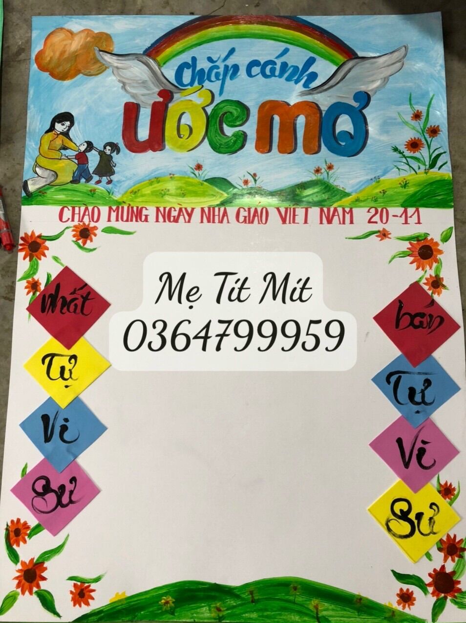 Ve Đầu báo tường 20/11, tranh vẽ bao tường