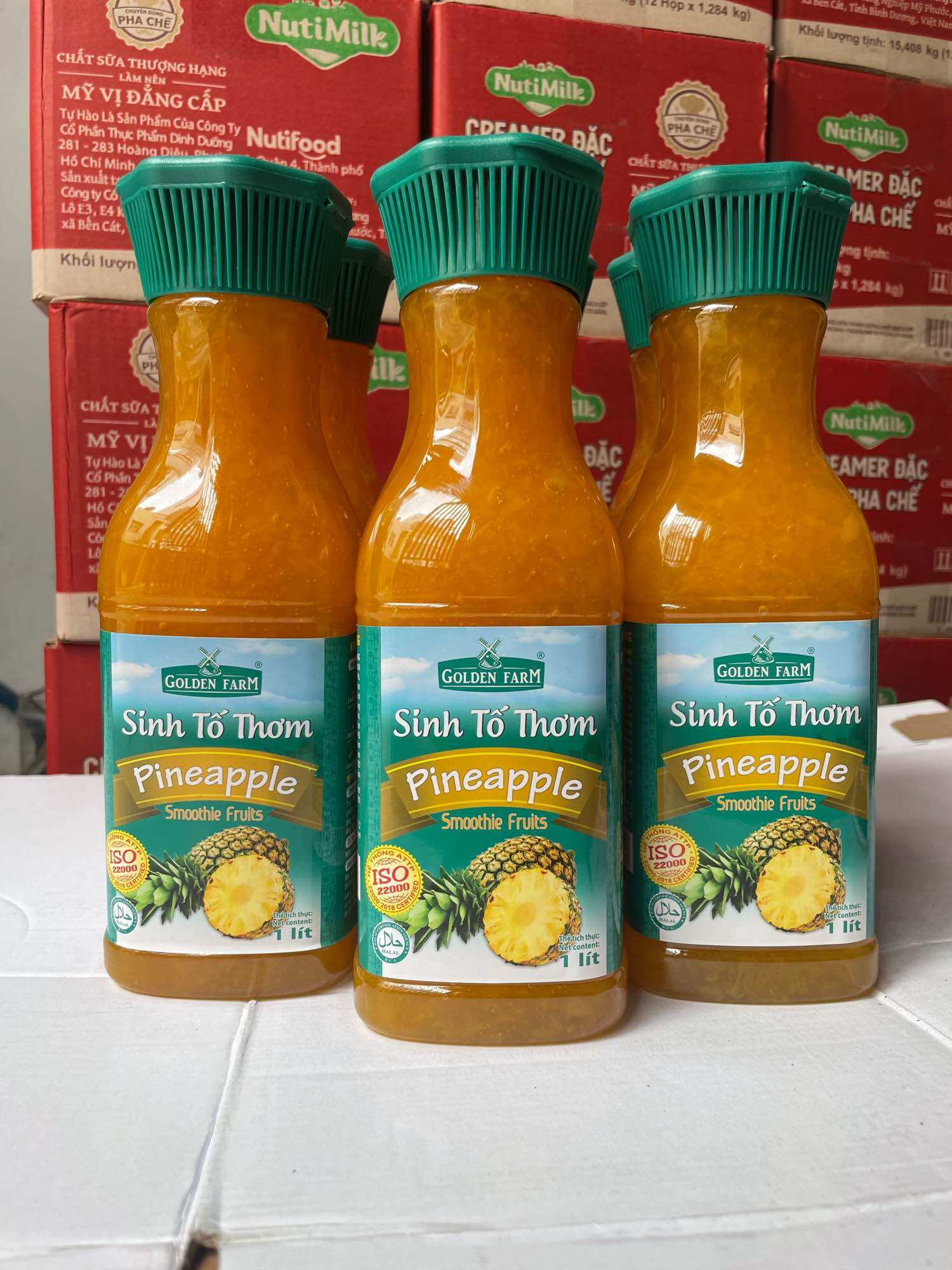Sinh tố Dứa ( thơm ) nguyên chất chai 1lít