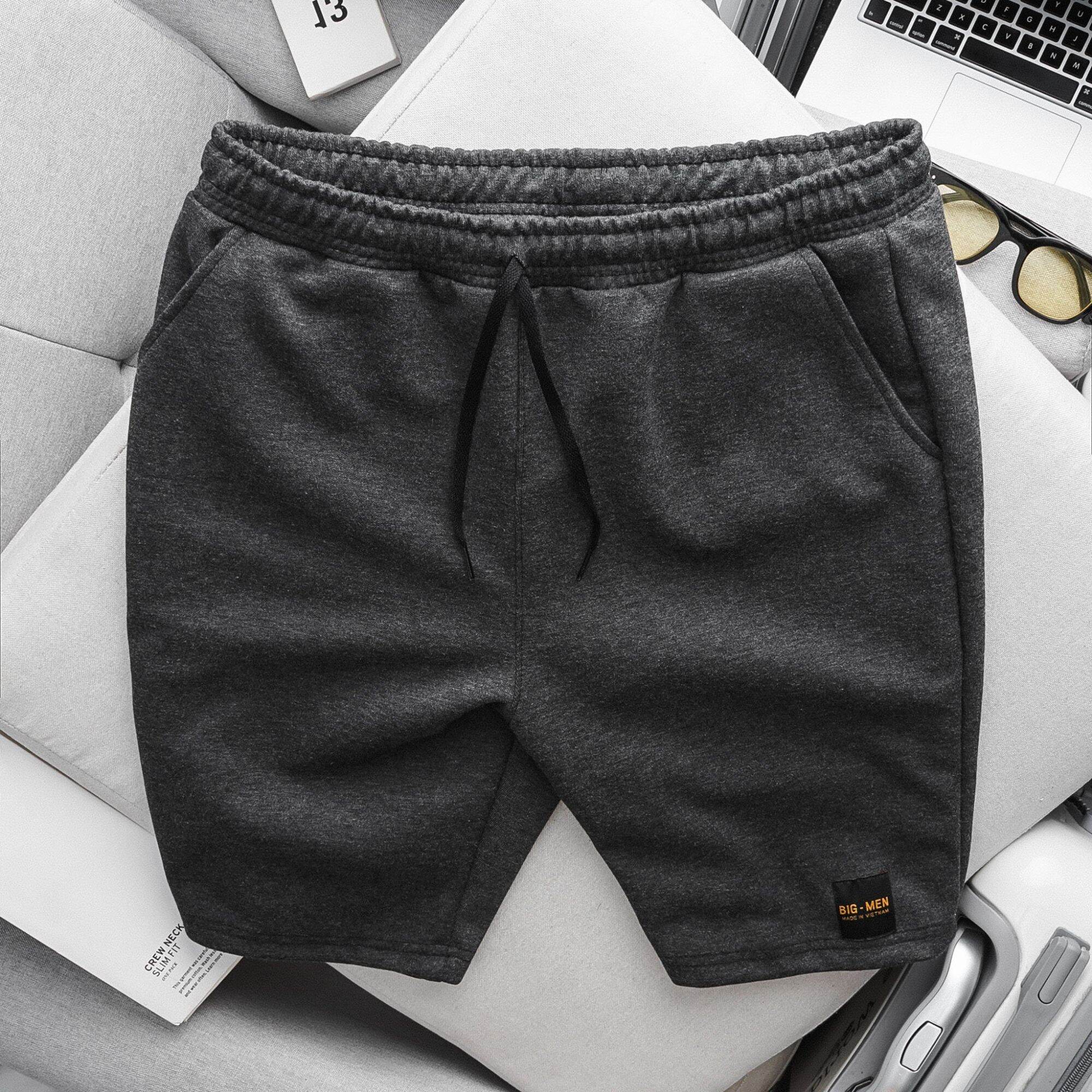 (bigsize) Quần short thun nỉ da cá form rộng bigsize nam