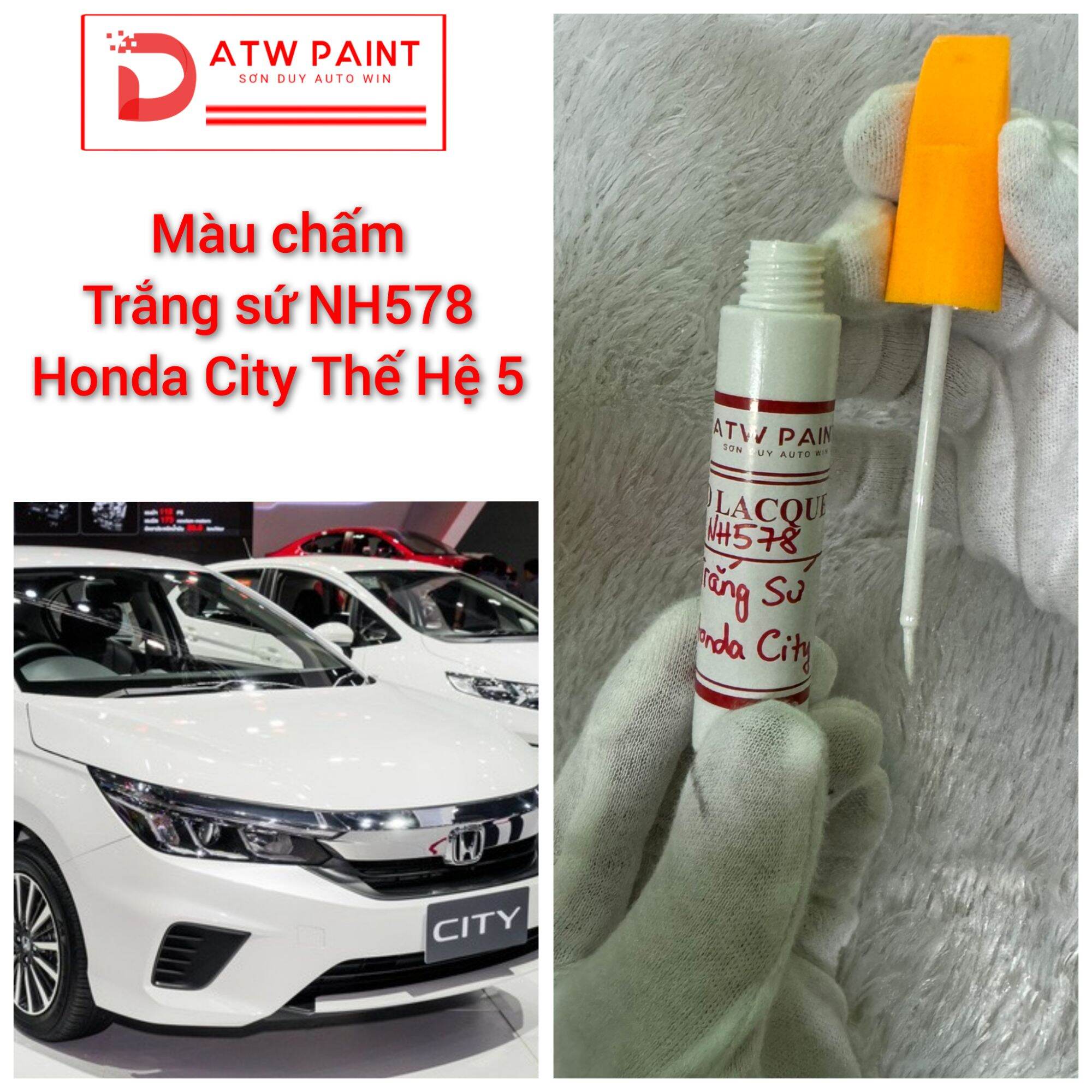 Sơn chấm màu trắng sứ NH578 Honda City thế hệ 5