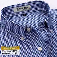 Tucano | Áo Sơ Mi Nam Mùa Thu Phong Cách Doanh Nhân Bằng Cotton Nỉ Có Họa Tiết Carô Nhỏ
