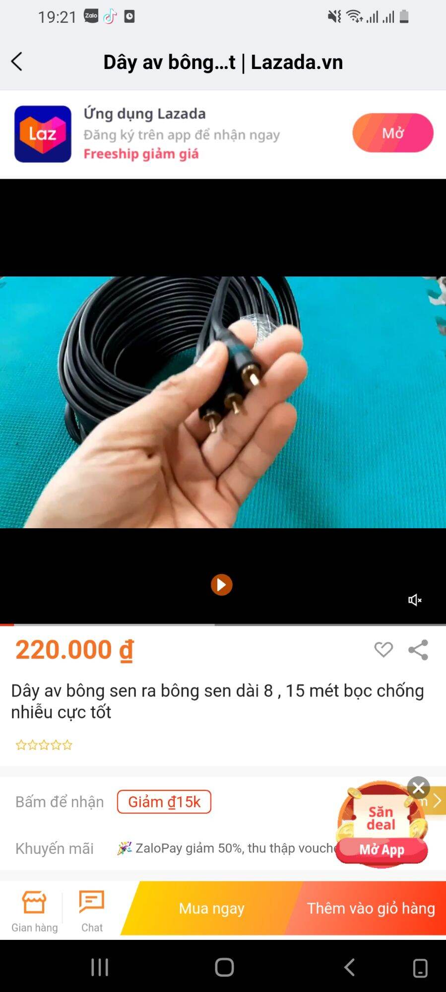 Dây av bông sen ra bông sen dài 8 , 15 mét bọc chống nhiễu cực tốt