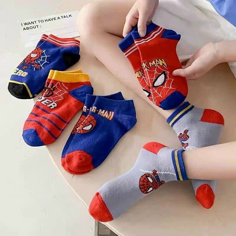 Set 5 đôi vớ siêu nhân người nhện cho bé trai từ 1 tuổi đến 12 tuổi  shop