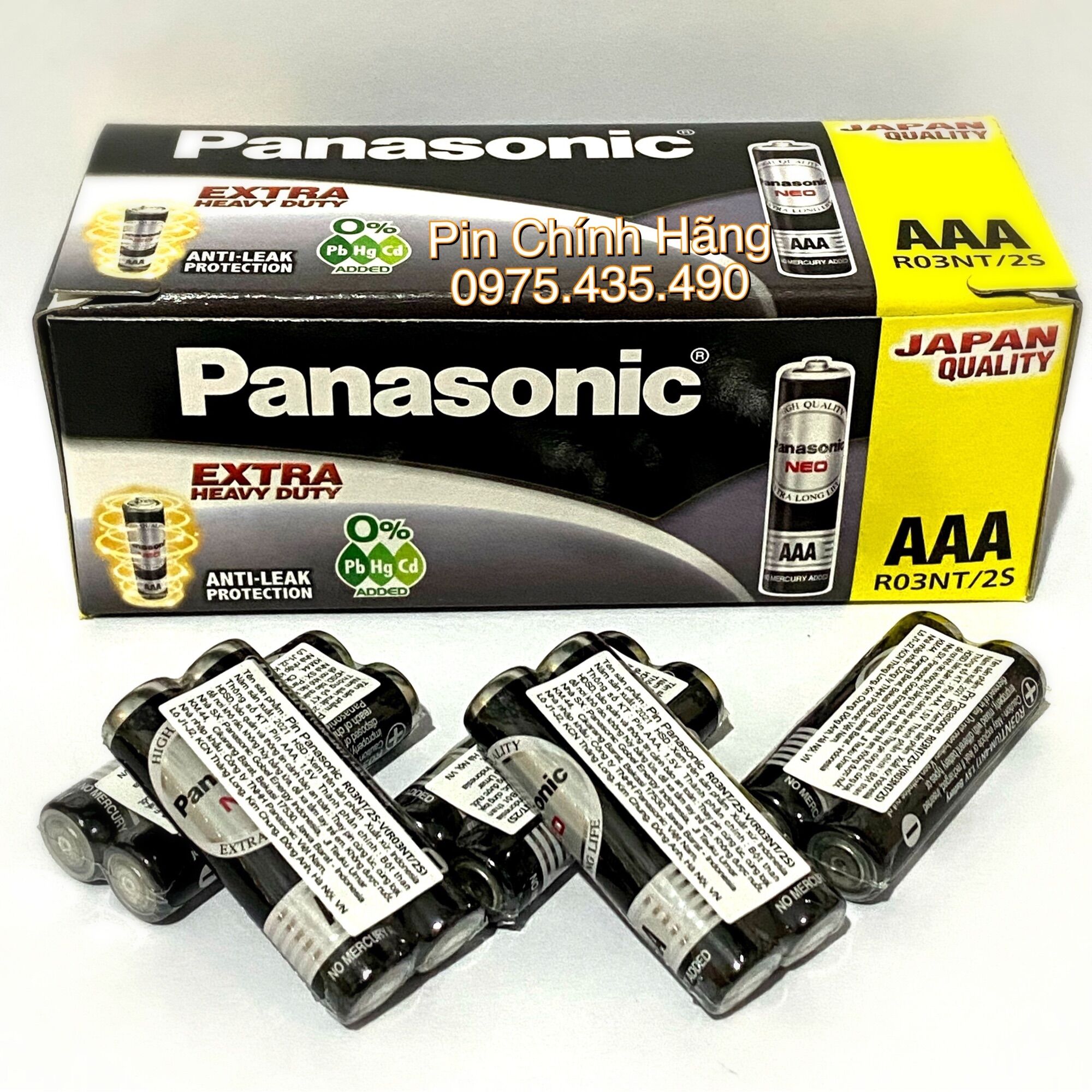 Hộp 60 Viên Pin AAA Panasonic R03NT/2S Chính Hãng
