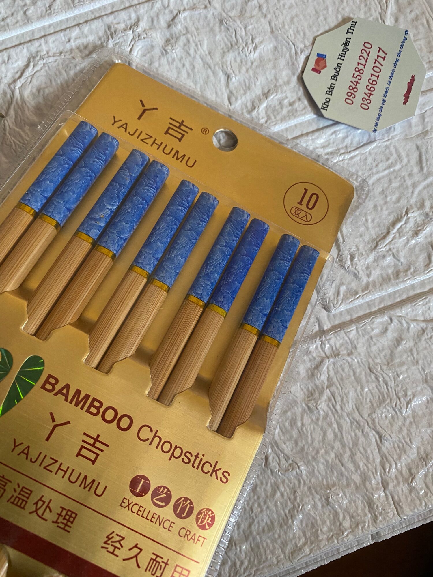 Vỉ 10 đôi đũa ăn phong cách Nhật Bản - Đũa Bambo
