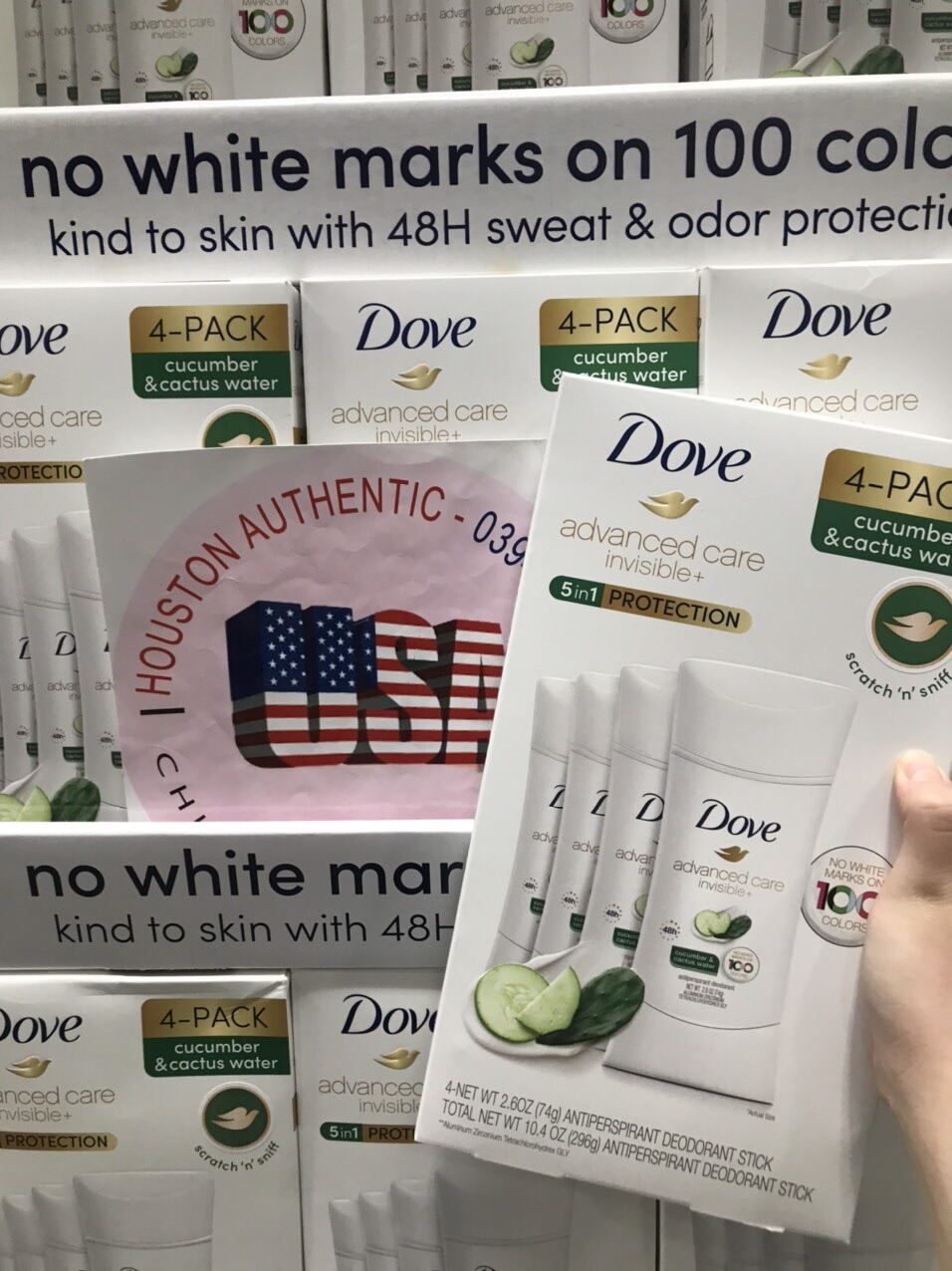 ĐỦ BILL STORE + AIR Lăn sáp khử mùi Dove Advanced Care dưa leo 74g của Mỹ