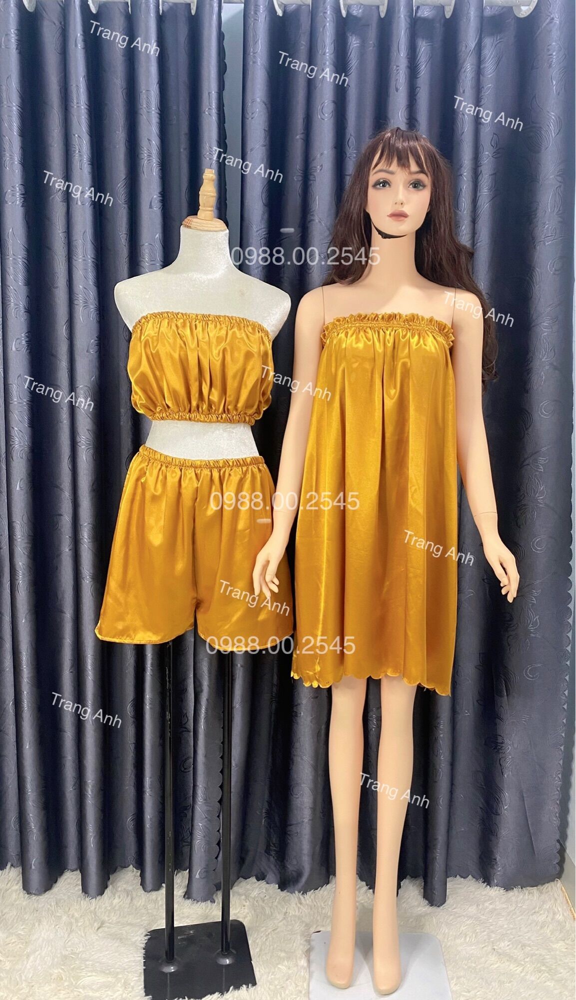 Váy quây spa lụa cao cấp, bộ đồ giảm béo spa