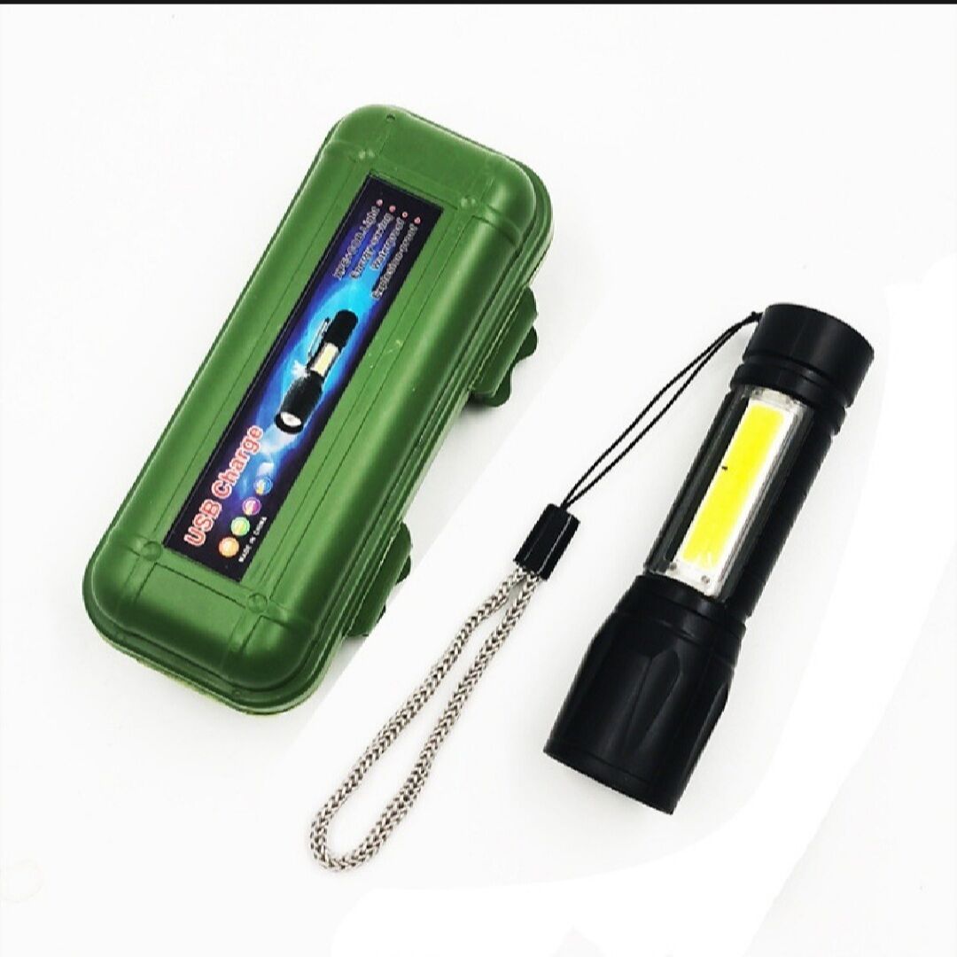 Đèn pin led mini siêu sáng cổng sạc usb - Đèn pin dã ngoại