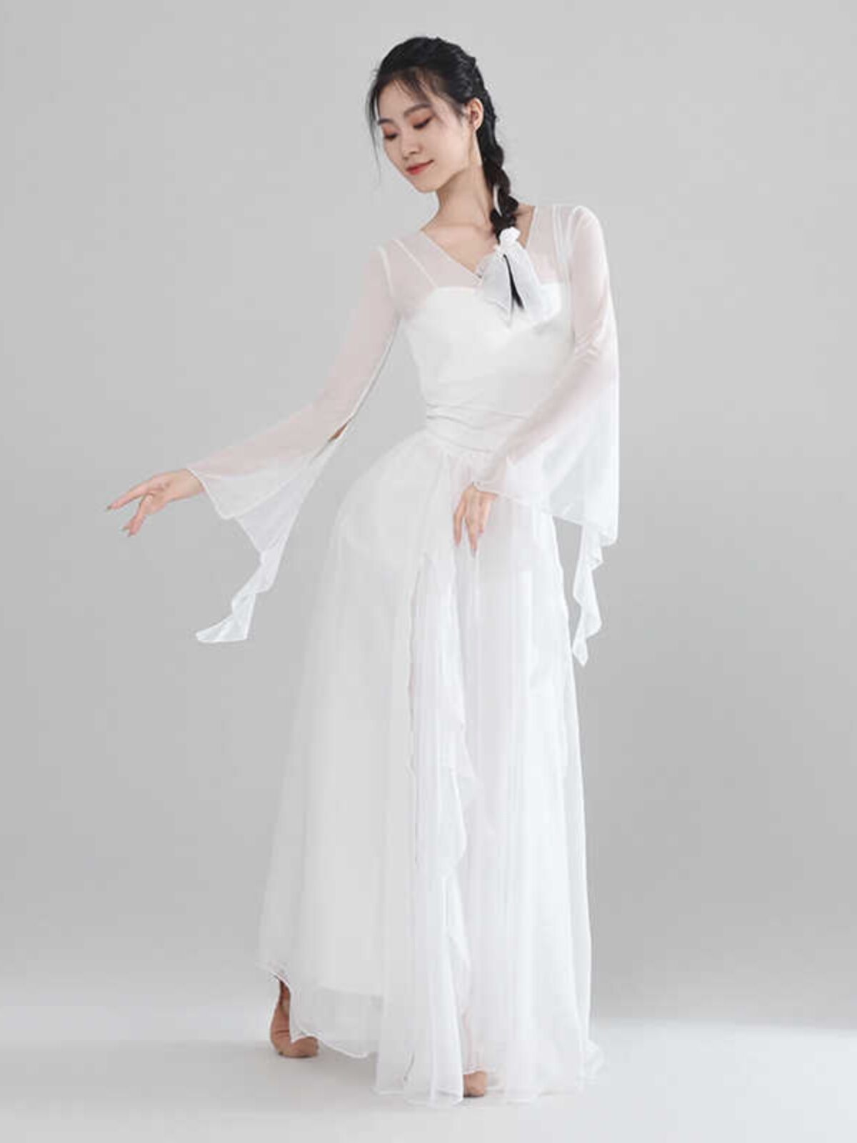 Bộ Đồ Cổ Điển Cho Nữ Quần Áo Biểu Diễn Múa Cổ Điển Váy Áo Lụa Nhẹ Đồ Tập Luyện Nghệ Thuật Đồ Biểu Diễn Đồ Dân Tộc Trung Quốc