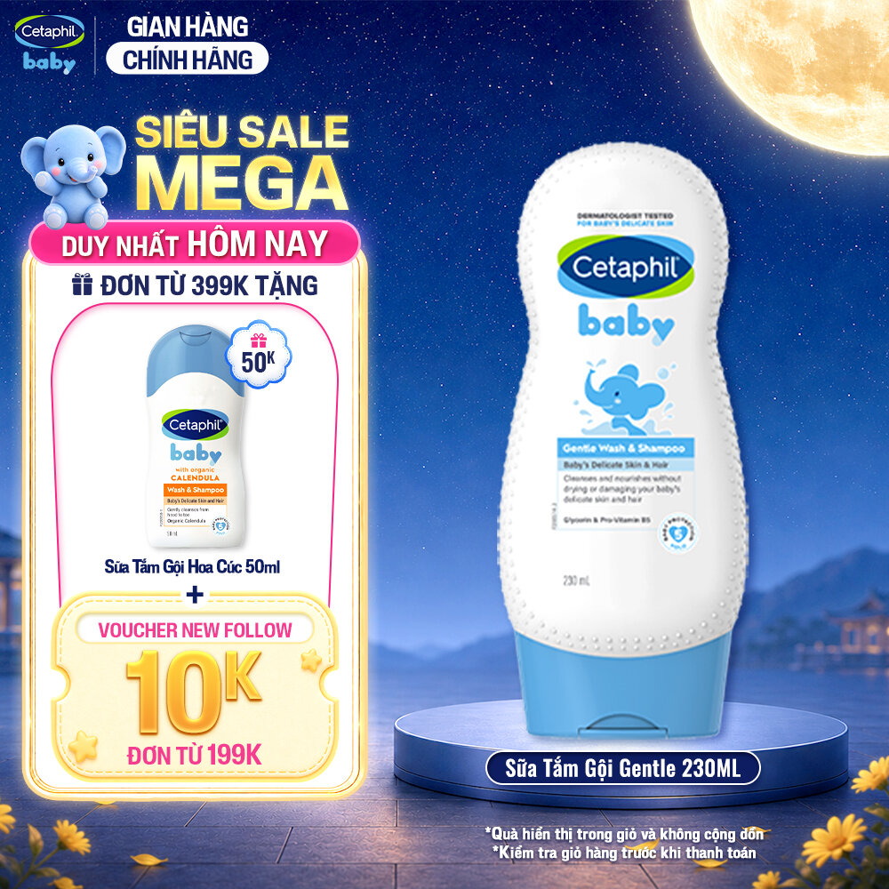 Sữa tắm gội dịu lành cho bé CETAPHIL BABY GENTLE WASH  SHAMPOO 230ML