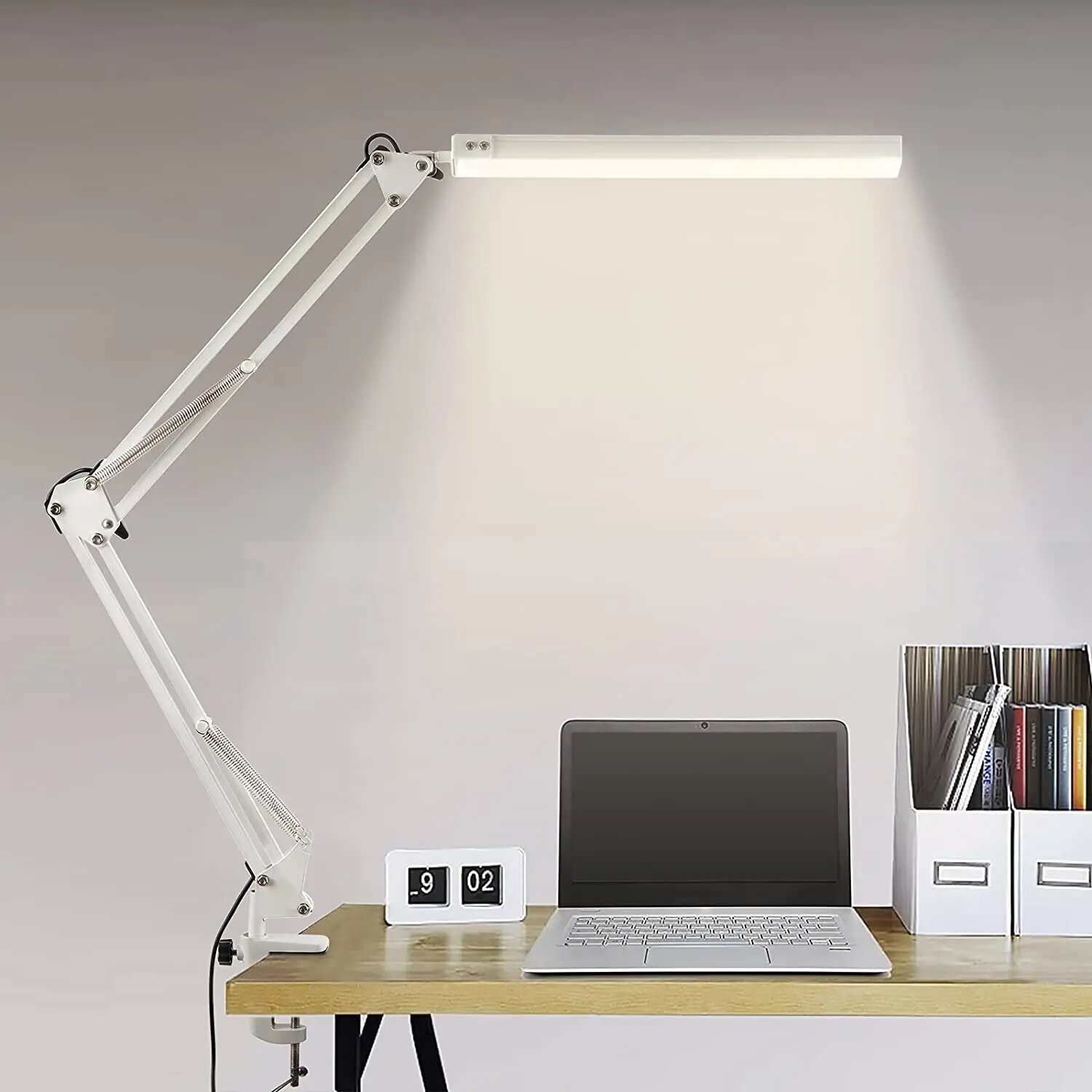 NEWSTYLE | Đèn Bàn LED Có Thể Điều Chỉnh - Đèn Kẹp Kim Loại Bảo Vệ Mắt Dùng Để Đọc Sách Và Làm Việc 3 Màu Sắc Đèn Bàn Gấp Gọn Cho Phòng Khách