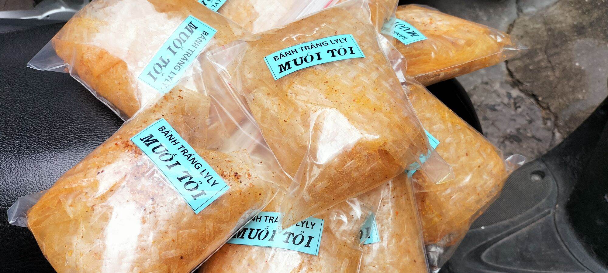 (THƠM NGON -ĐẬM VỊ) BÁNH TRÁNG MUỐI TỎI CAY