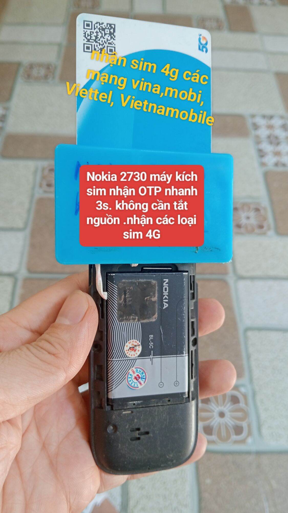 điện thoại 230 nokia zin rm 1172, chỉ dùng được sim mobiphone 4G