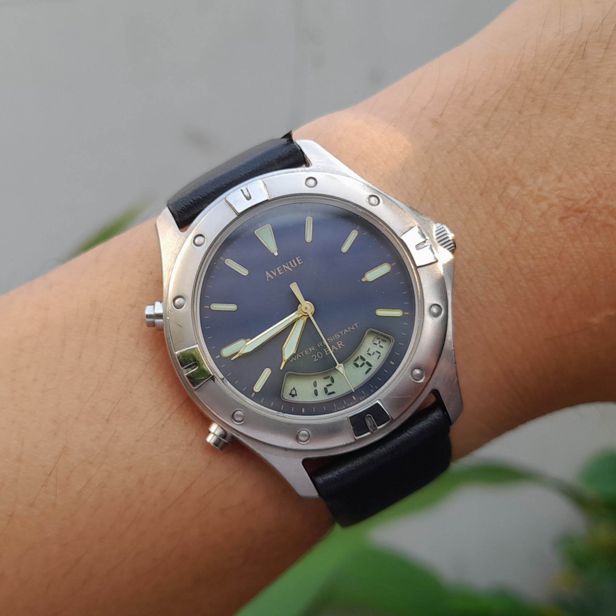 Đồng hồ nam nữ seiko avenue 2 máy, full thép không gỉ