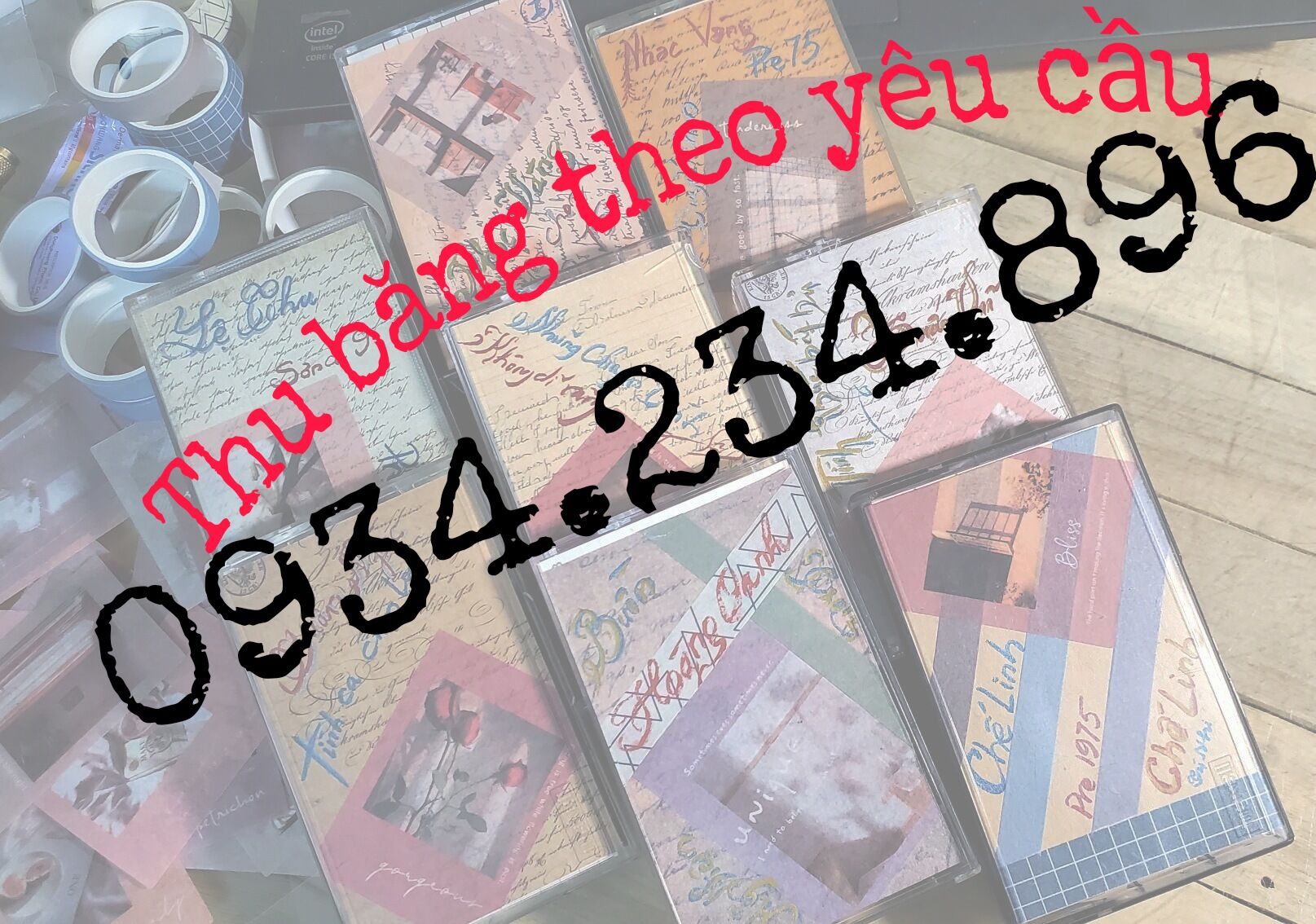 Thu băng cassette theo yêu cầu.