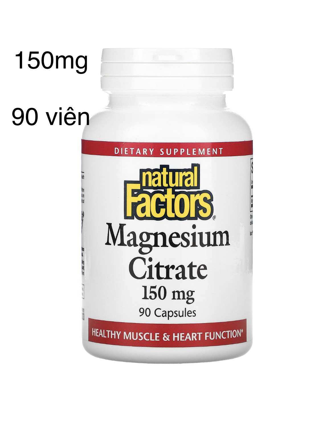 Viên Magnesium Citrate 150mg , 90 viên Natural factors