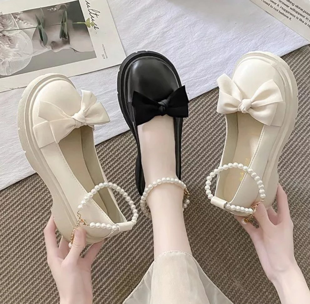 Giầy bup bê tiểu thư vòng ngọc cao 3đến 5cm mới
