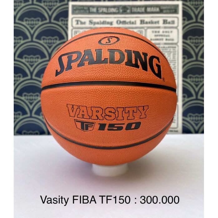 Quả bóng rổ Spalding TF 150 size 5,6,7- Tặng kim bơm và túi lưới đựng bóng