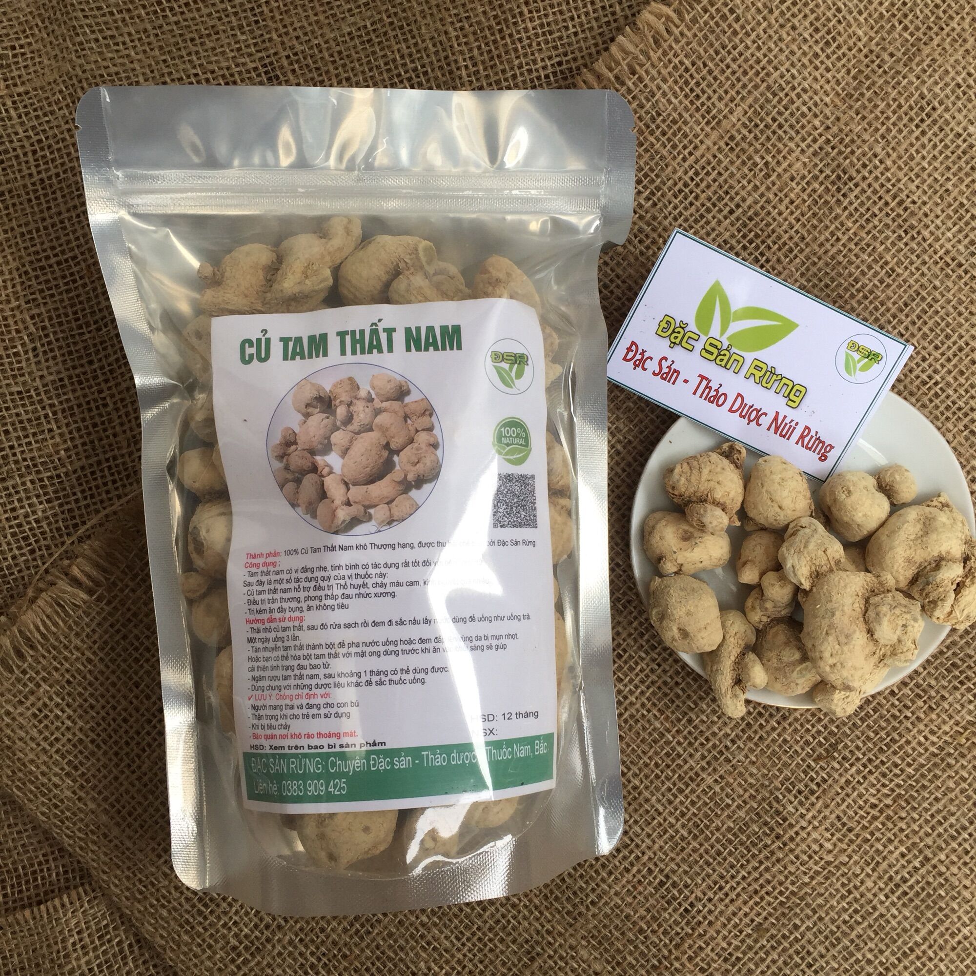 ( 1kg )Củ Tam Thất Nam ĐSR  - Hàng Loại 1( Sạch , Thơm)