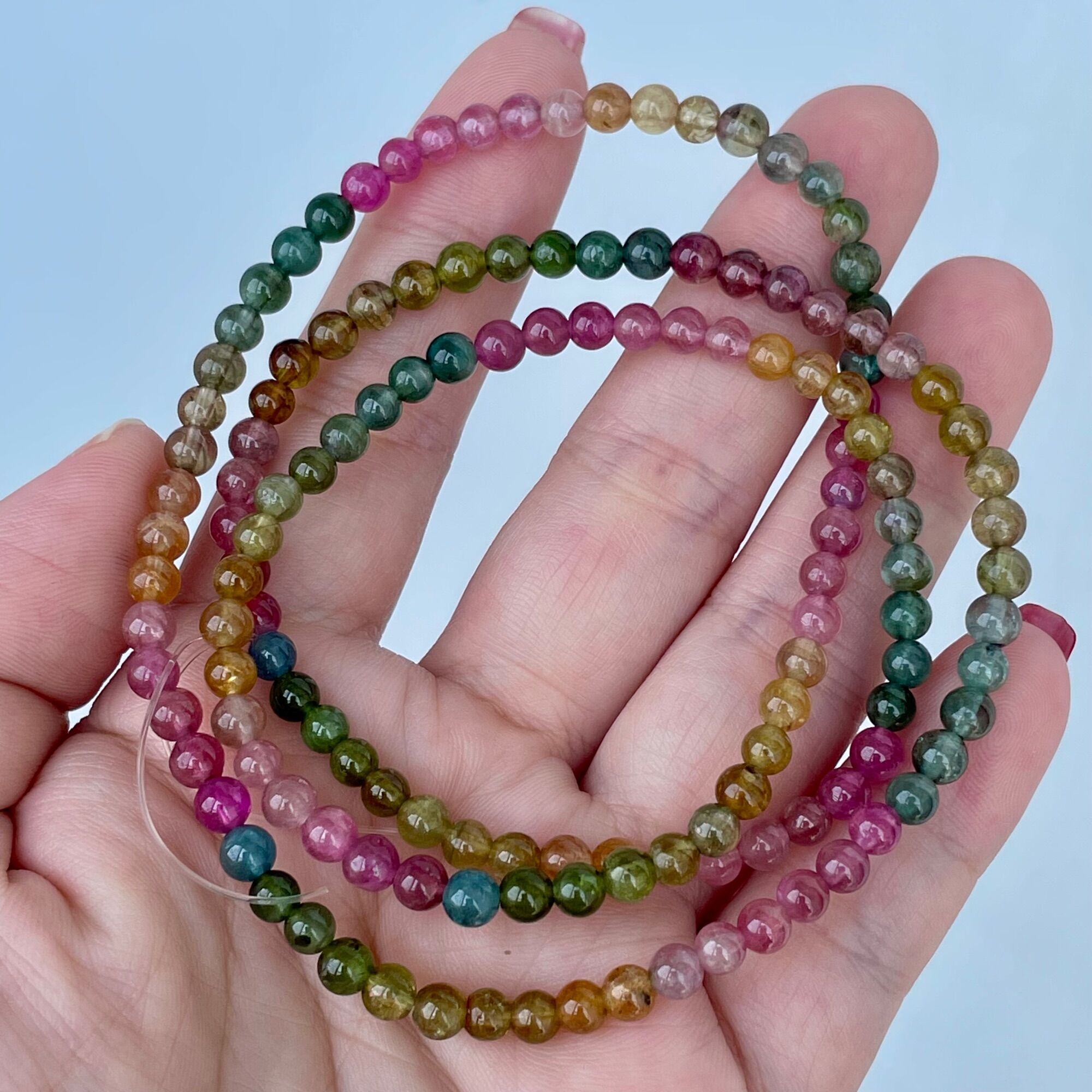Vòng tay Tourmaline candy quấn 3