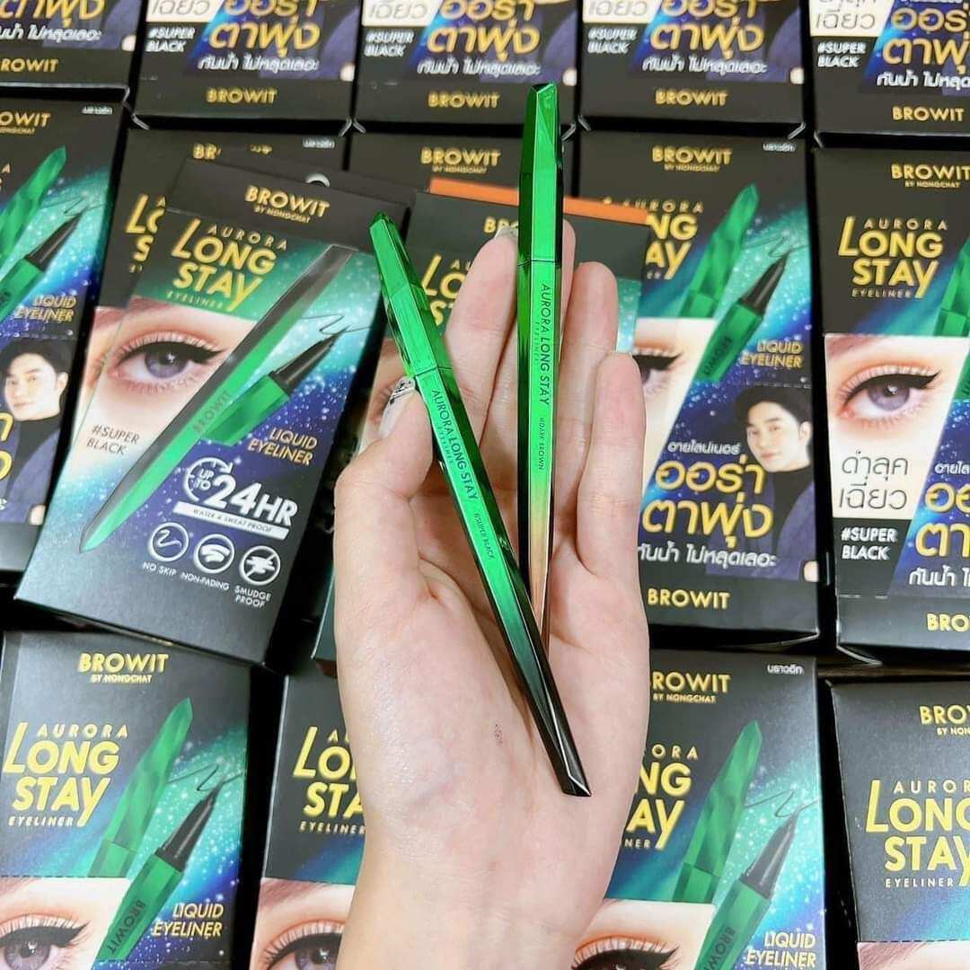 BÚT KẺ MẮT NƯỚC VÀ MASCARA BROWIT NONGCHAT