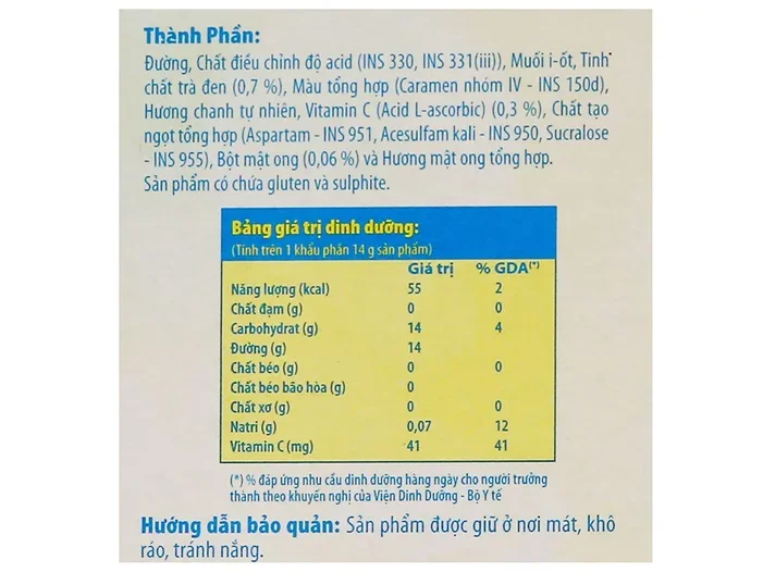 trà lipton ICE chanh mật ong hộp 224g [16 gói x 14g]