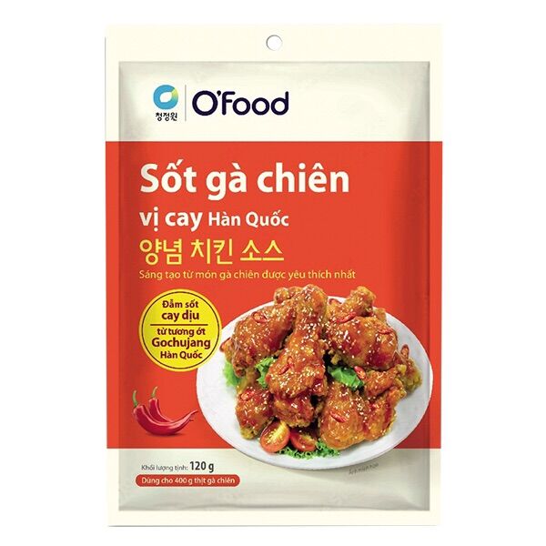 Sốt gà chiên hàn quốc o'food vị cay | vị phô mai gói 120g
