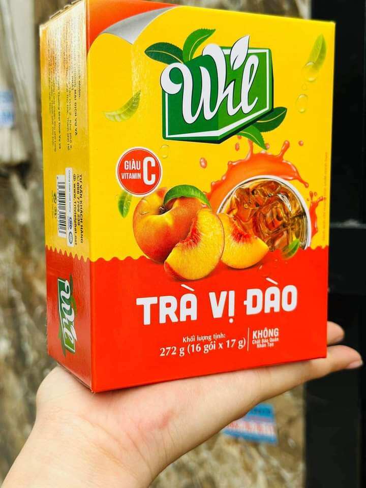 Trà đào hòa tan hộp 16 túi