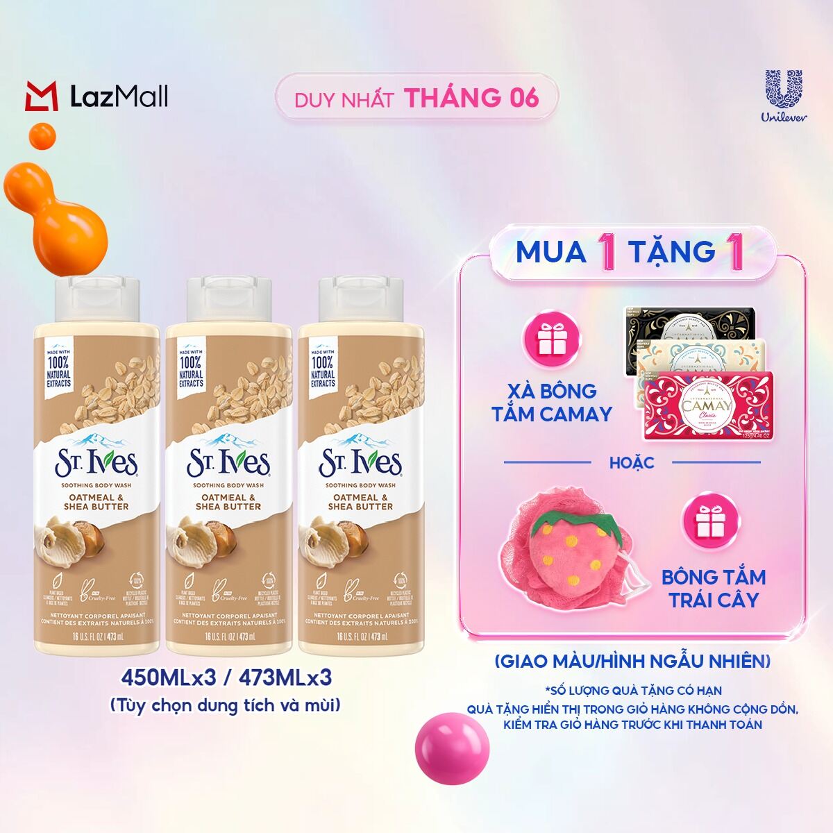 Combo 3 sữa tắm ST.IVES 450ml