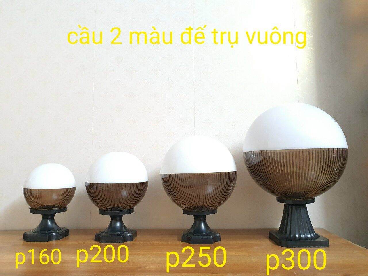 Đè cầu trụ cổng d20cm tặng kèm bóng led