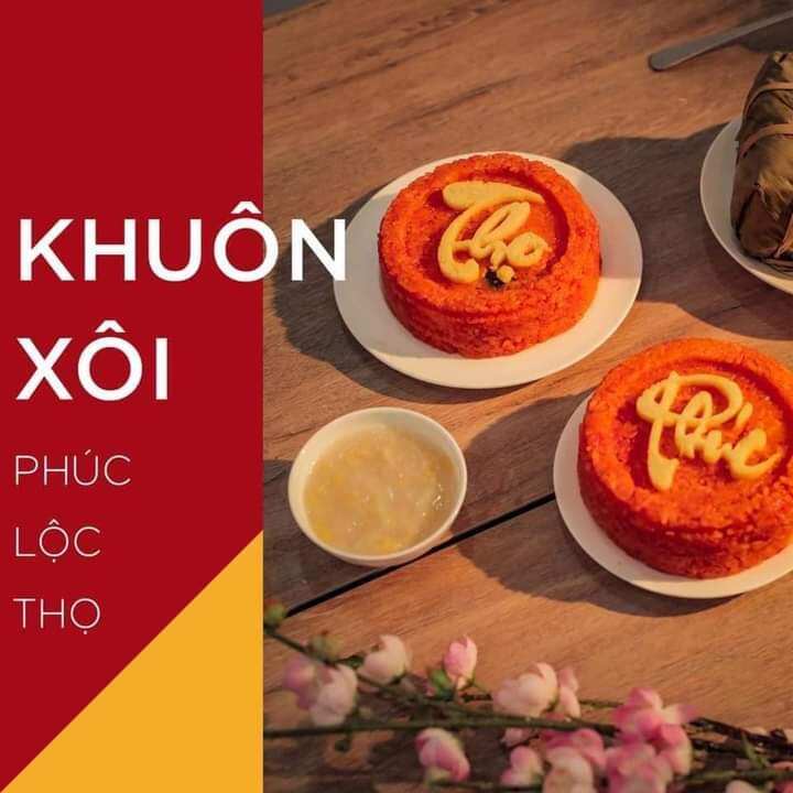 Bộ 3 khuôn làm xôi Phúc - Lộc - Thọ tiện dụng