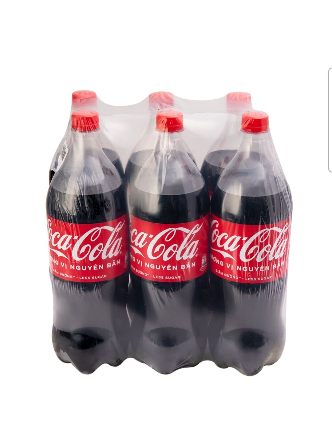 Lốc 6 chai Nước giải khát Coca - Cola vị nguyên bản original giảm đường 1.5L