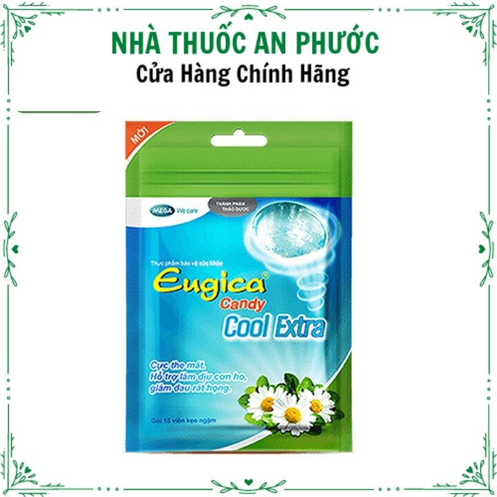 Kẹo Eugica candy cool extra cực mát túi 15 viên