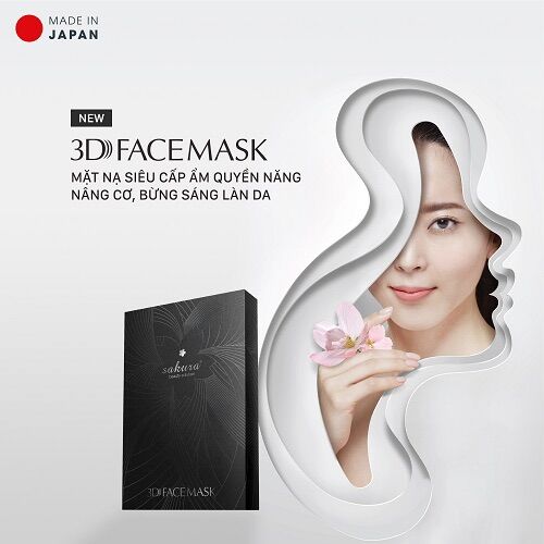 Mặt Nạ Siêu Cấp Ẩm Nâng Cơ Sáng Da Sakura 3D Face Mask