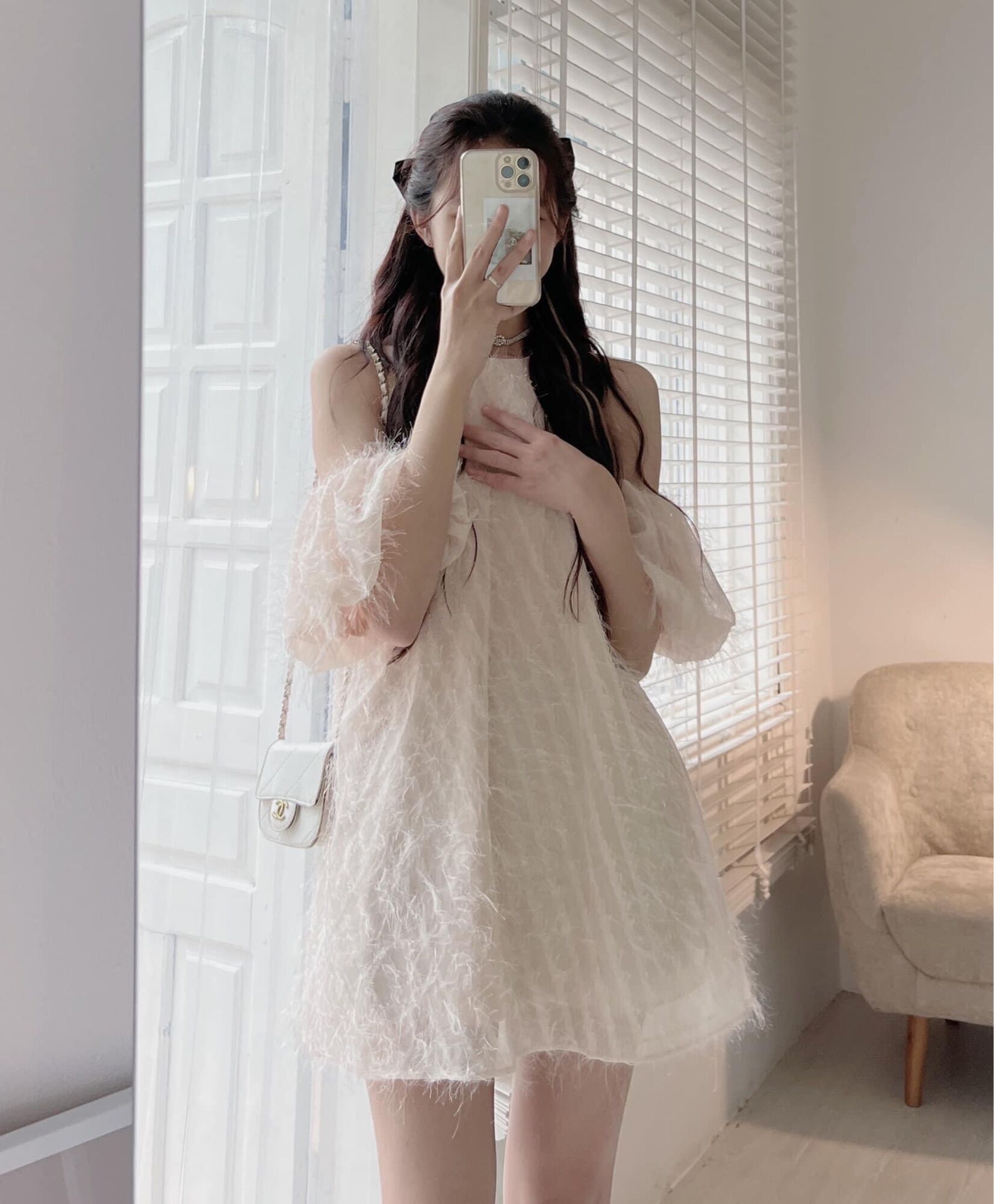 Đầm suông rớt vai