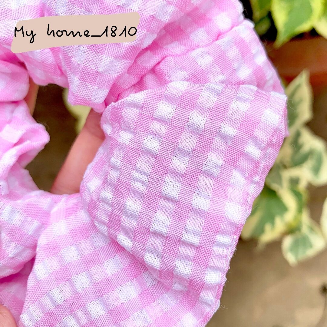 Dây cột tóc scrunchies caro nhiều màu cao cấp