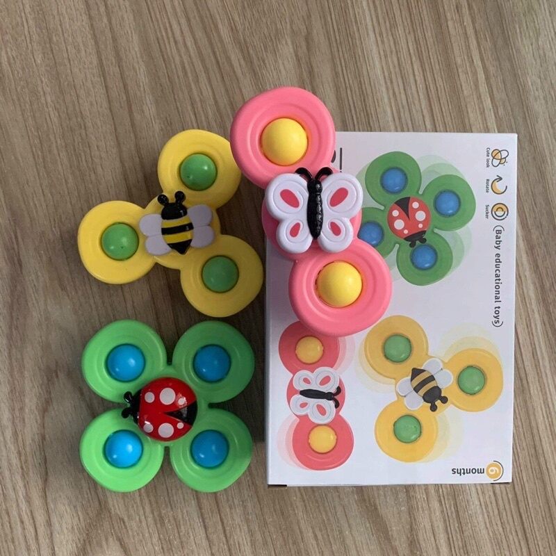 Bộ ba con quay cho bé_chong chóng dính tường-đồ chơi con quay cho bé 2 tuổi