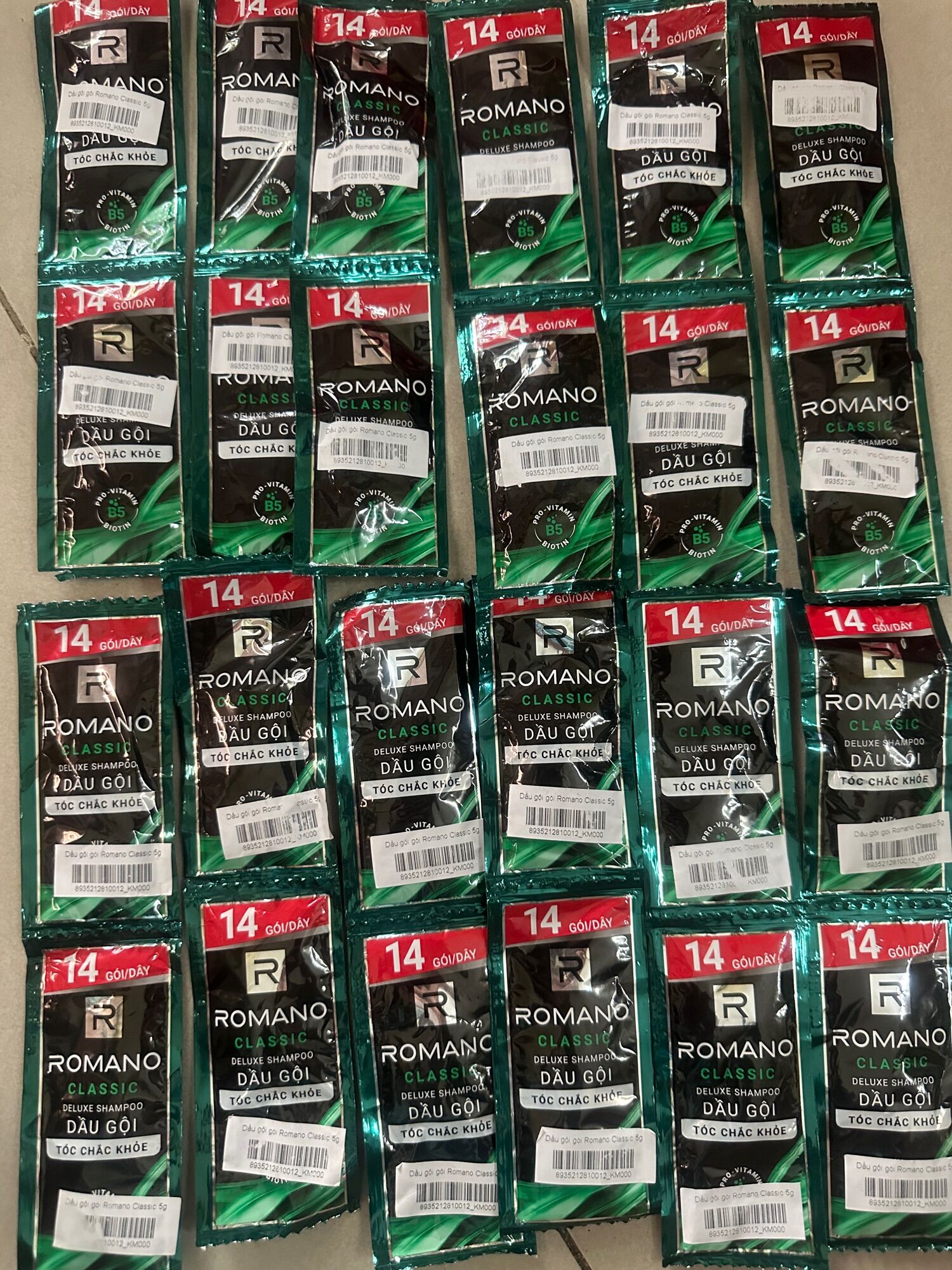 Romano -5 dây dầu gội romano 60 gói/5g