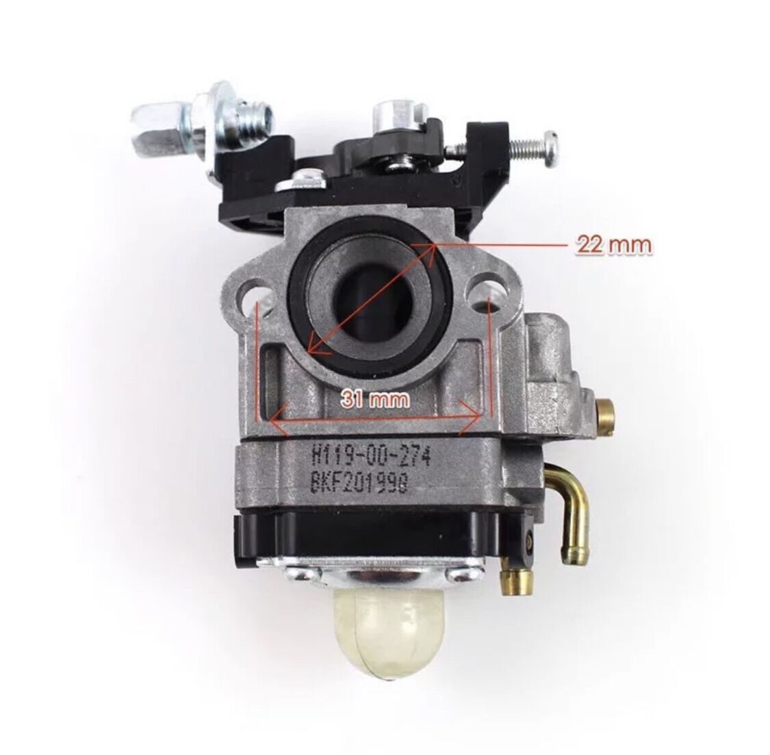 Chế hoà khí - bình xăng con máy cắt cỏ 143r