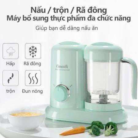 Máy xay hấp đa năng 4 trong 1 dùng chế biến thức ăn dặm cho bé - Nấu trộn rã đông đun nóng tiện lợi