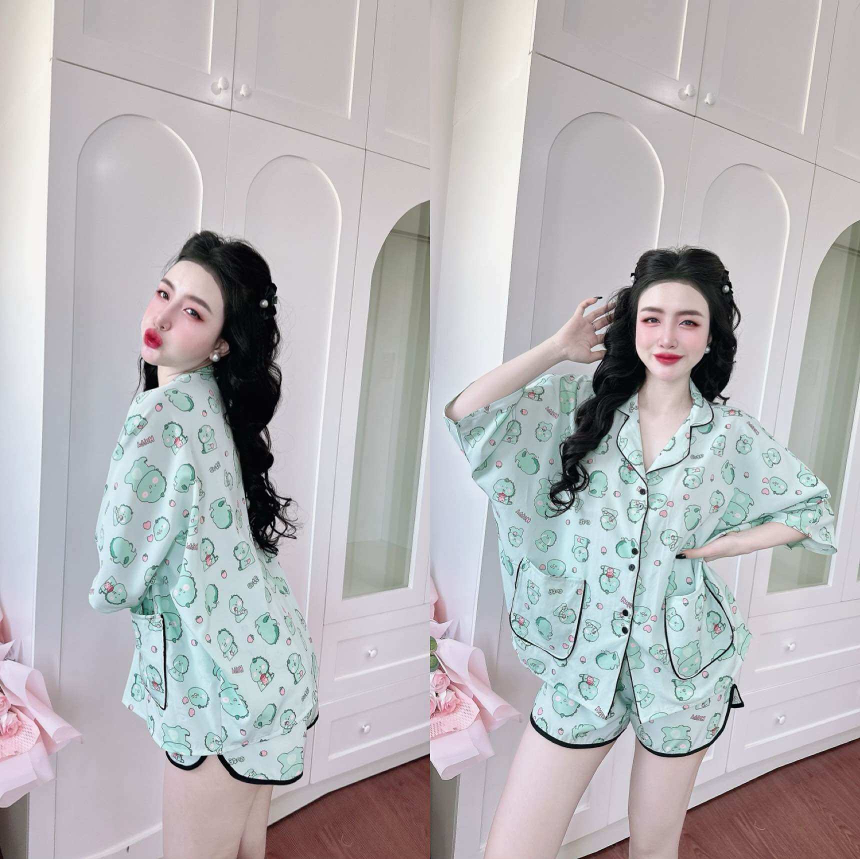 Đồ bộ Cánh dơi Bigsize 50-100kg mặc nhà cho nữ lụa đùi Y