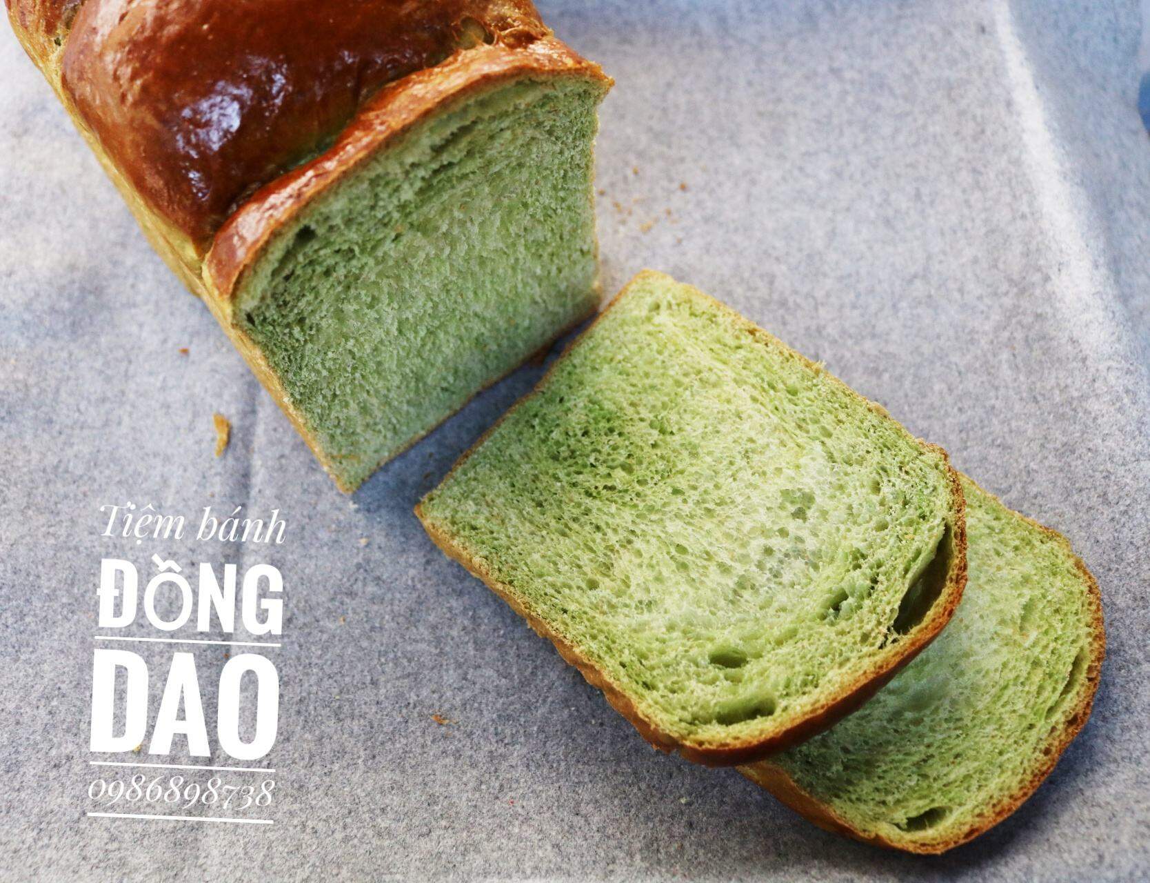 Bánh mì sandwich nguyên cám vị trà xanh healthy tốt cho sức khỏe / sandwich trà xanh/ sandwich matcha green tea/ bánh mì nguyên cám Whole wheat matcha bread loaf [ Tiệm bánh Đồng Dao]