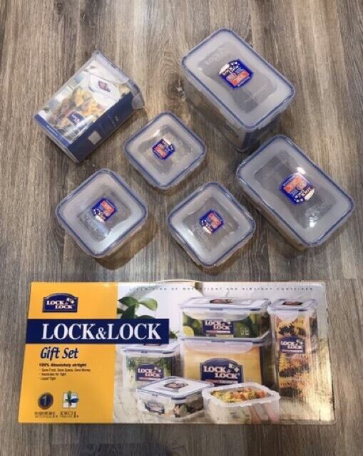Bộ 6 hộp bảo quản thực phẩm lock&lock